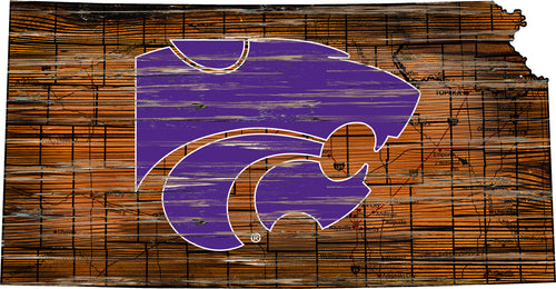 Kansas State Wildcats 0894-Road Map Mini State 12in