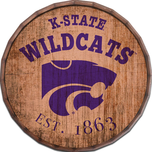 Kansas State Wildcats 0938-Est date barrel top 16"