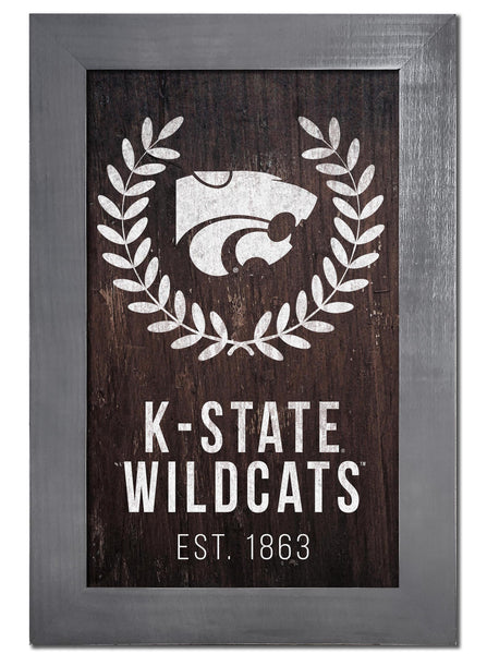 Kansas State Wildcats 0986-Laurel Wreath 11x19