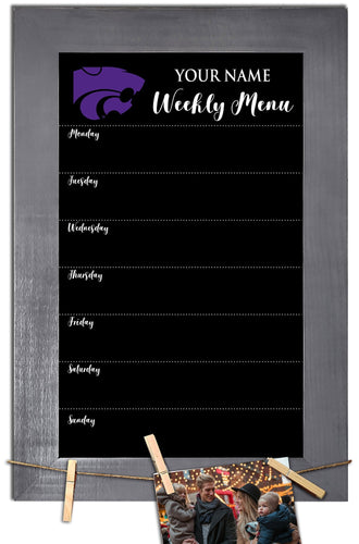 Kansas State Wildcats 1015-Weekly Chalkboard with frame & clothespins