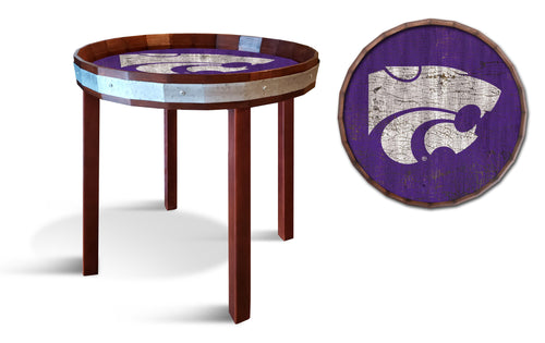 Kansas State Wildcats 1092-24" Barrel top end table