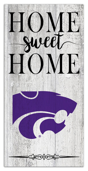 Kansas State Wildcats 2025-6X12 Whitewashed Home Sweet Home Sign