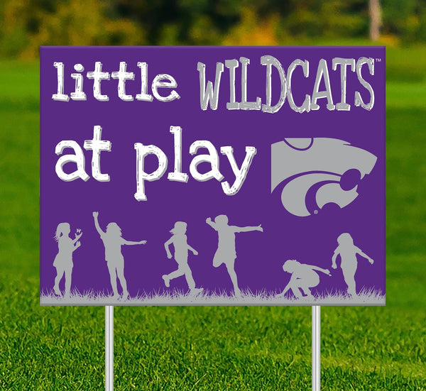 Kansas State Wildcats 2031-18X24 Little fans at play 2 sided yard sign