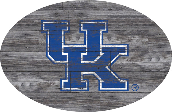 Kentucky Wildcats 0773-46in Distressed Wood Oval