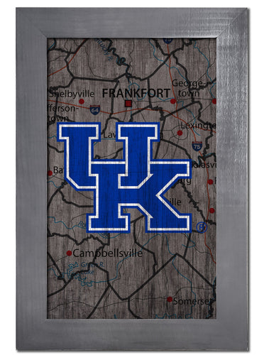 Kentucky Wildcats 0985-City Map 11x19