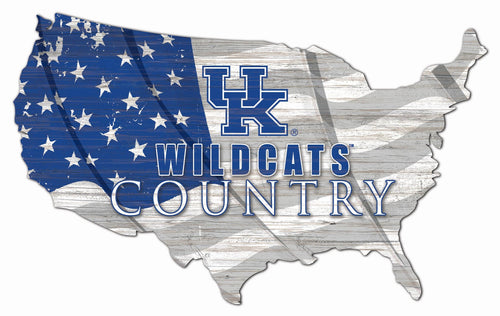 Kentucky Wildcats 1001-USA Shape Flag Cutout