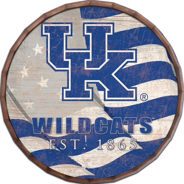 Kentucky Wildcats 1002-Flag Barrel Top 16"