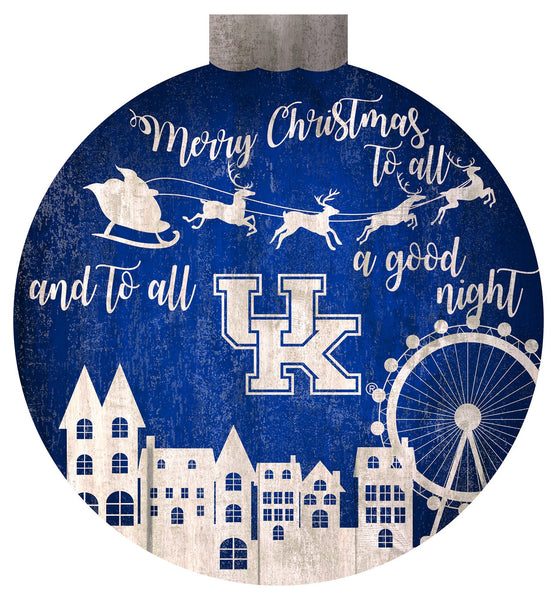 Kentucky Wildcats 1033-Christmas Village 12in Wall Art
