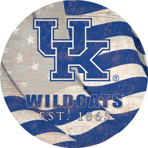 Kentucky Wildcats 1058-Team Color Flag Circle - 12"