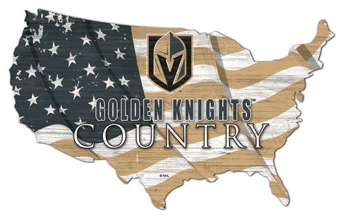 Las Vegas Golden Knights 1001-USA Shape Flag Cutout