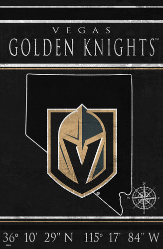 Las Vegas Golden Knights 1038-Coordinates 17x26