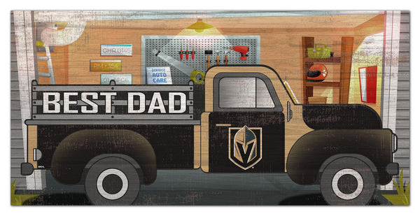 Las Vegas Golden Knights 1078-6X12 Best Dad truck sign