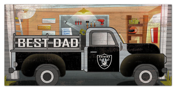 Las Vegas Raiders 1078-6X12 Best Dad truck sign