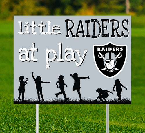 Las Vegas Raiders 2031-18X24 Little fans at play 2 sided yard sign