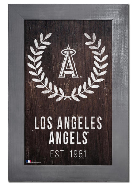 Los Angeles Angels 0986-Laurel Wreath 11x19