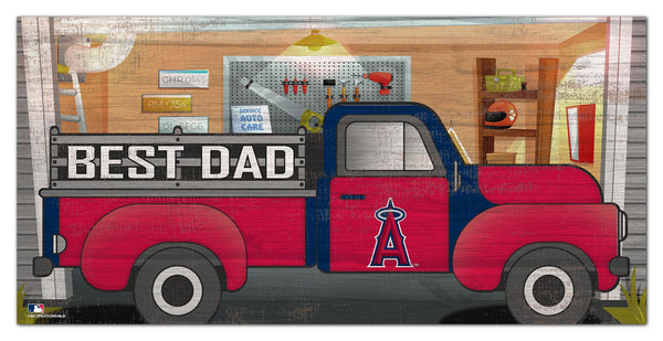 Los Angeles Angels 1078-6X12 Best Dad truck sign