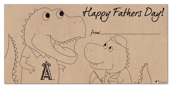 Los Angeles Angels 1081-6X12 Father's Day Coloring sign