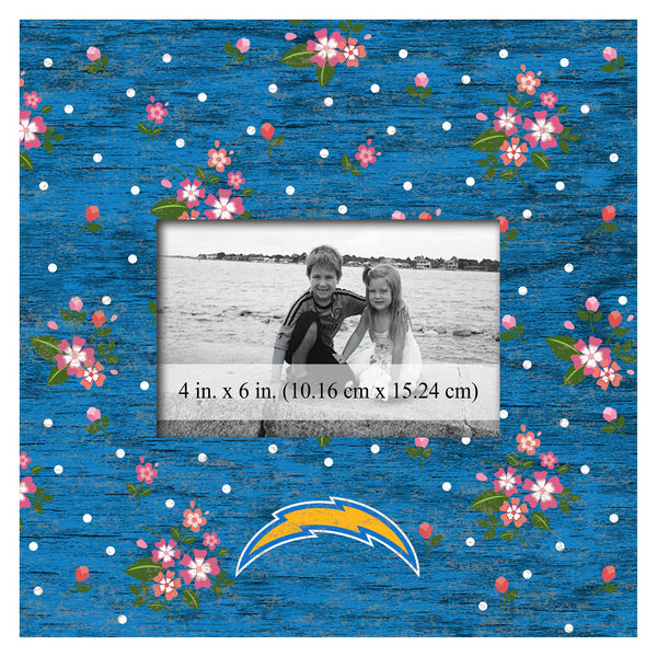 Los Angeles Chargers 0965-Floral 10x10 Frame