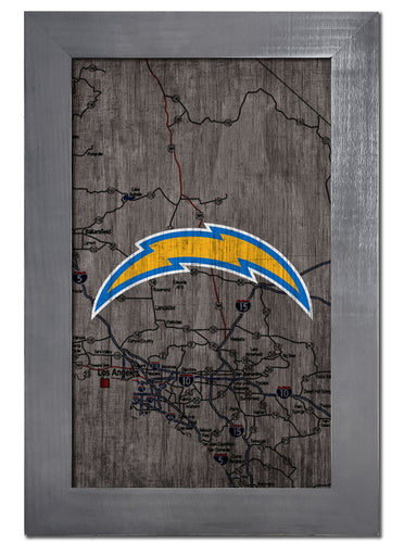 Los Angeles Chargers 0985-City Map 11x19