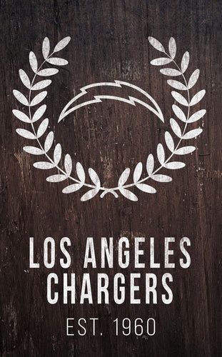 Los Angeles Chargers 0986-Laurel Wreath 11x19