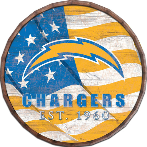 Los Angeles Chargers 1002-Flag Barrel Top 16"