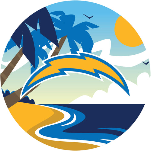 Los Angeles Chargers 1018-Landscape 12in Circle