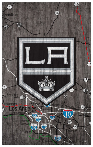 Los Angeles Kings 0985-City Map 11x19