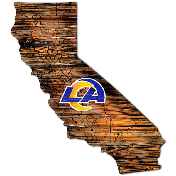 Los Angeles Rams 0894-Road Map Mini State 12in