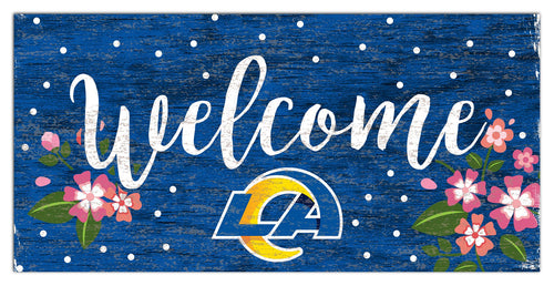 Los Angeles Rams 0964-Welcome Floral 6x12