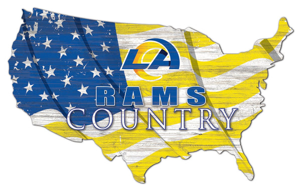 Los Angeles Rams 1001-USA Shape Flag Cutout
