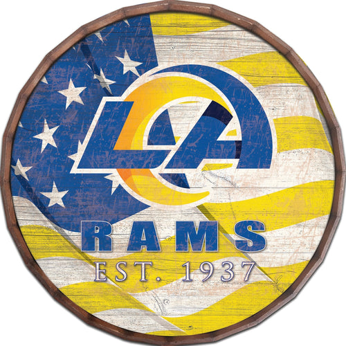 Los Angeles Rams 1002-Flag Barrel Top 16"