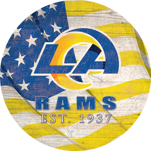 Los Angeles Rams 1002-Flag Barrel Top 16"
