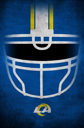 Los Angeles Rams 1036-Ghost Helmet 17x26