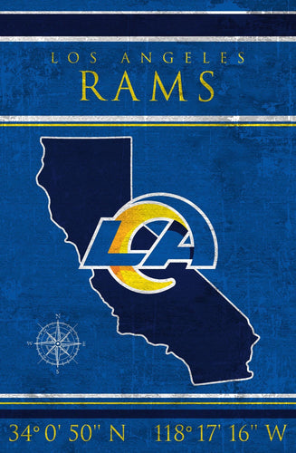 Los Angeles Rams 1038-Coordinates 17x26