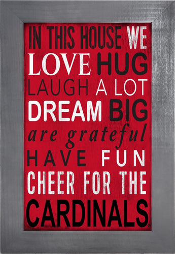 Louisville Cardinals 0725-Color In This House 11x19
