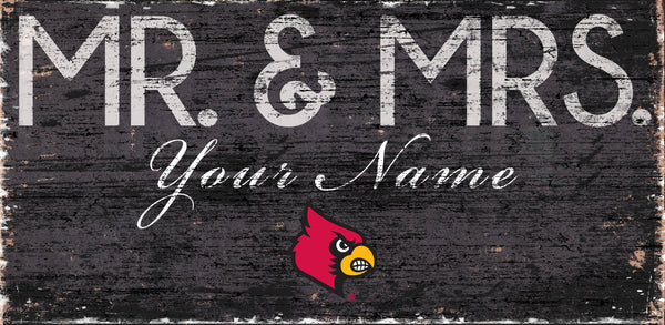 Louisville Cardinals 0732-Mr. and Mrs. 6x12