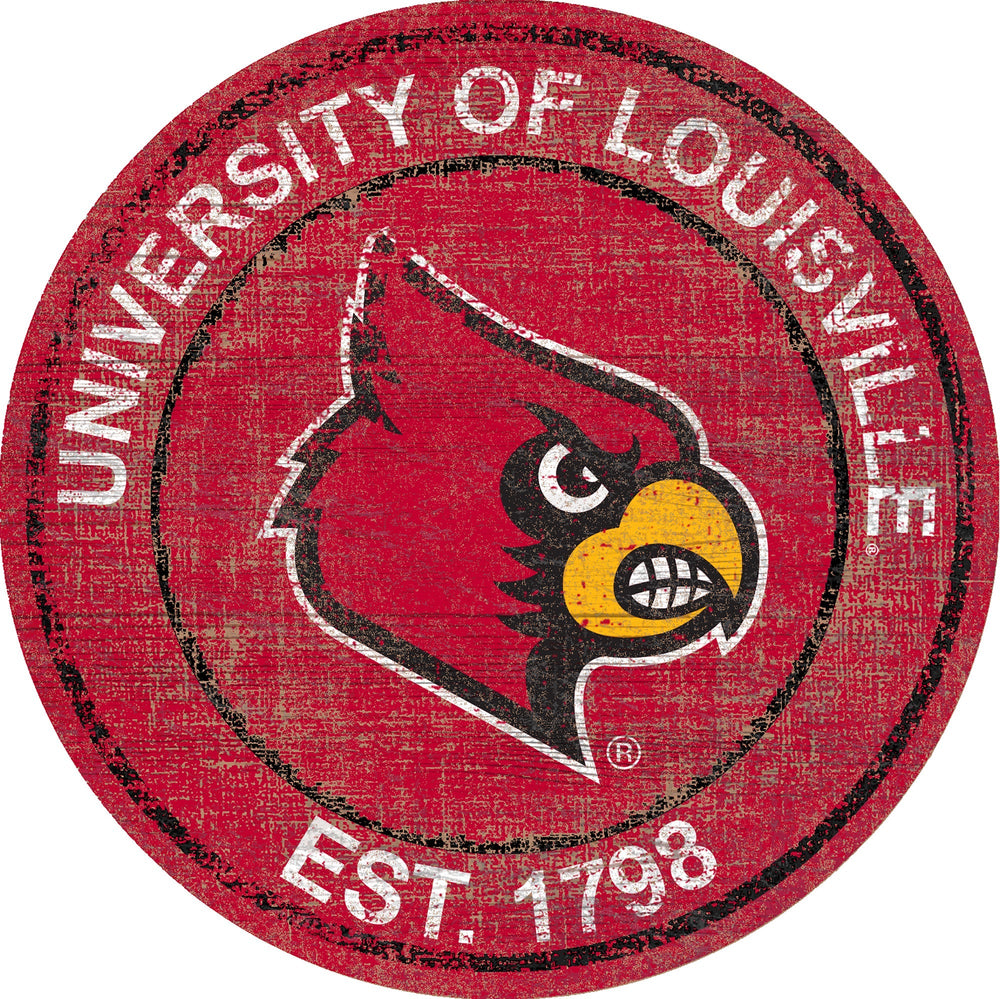 Louisville Cardinals 0744-Heritage Logo Round