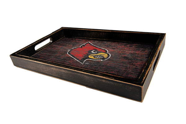 Louisville Cardinals 0760-Distressed Tray w/ Team Color
