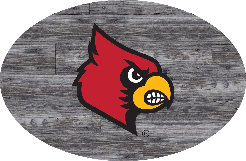 Louisville Cardinals 0773-46in Distressed Wood Oval