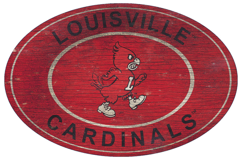 Louisville Cardinals 0801-46in Heritage Logo Oval