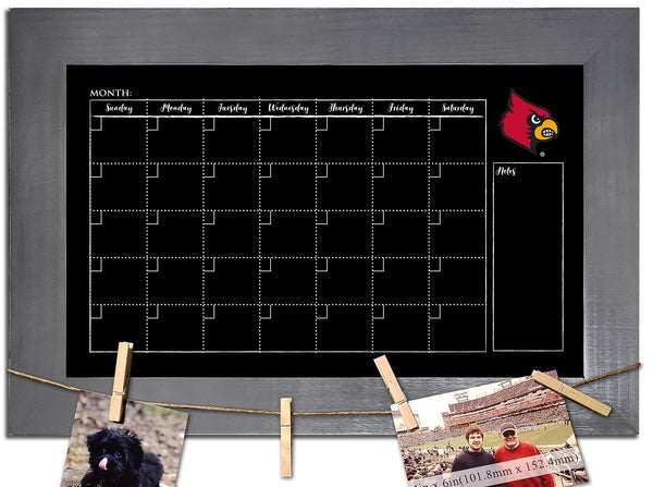 Louisville Cardinals 1014-Monthly Chalkboard with frame  & clothespins