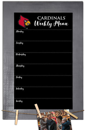 Louisville Cardinals 1015-Weekly Chalkboard with frame & clothespins