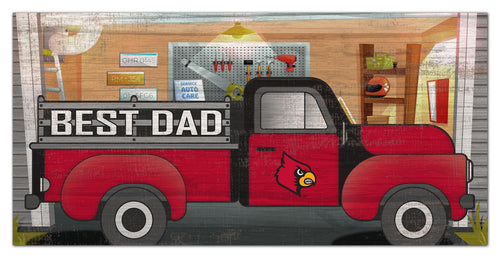 Louisville Cardinals 1078-6X12 Best Dad truck sign