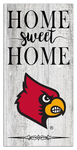 Louisville Cardinals 2025-6X12 Whitewashed Home Sweet Home Sign