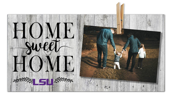 LSU Tigers 1030-Home Sweet Home Clothespin Frame 6x12