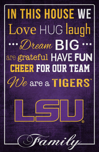 LSU Tigers 1039-In This House 17x26