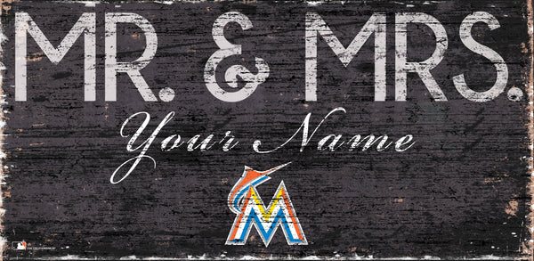 Maimi Marlins 0732-Mr. and Mrs. 6x12