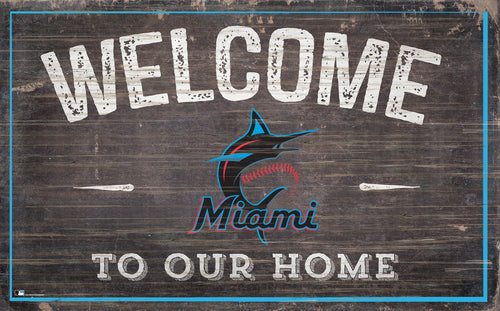 Maimi Marlins 0913-11x19 inch Welcome Sign