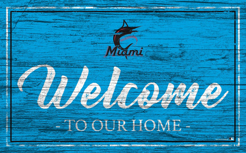 Maimi Marlins 0977-Welcome Team Color 11x19