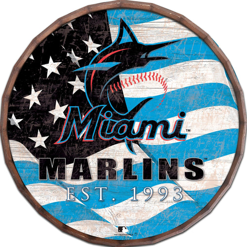 Maimi Marlins 1002-Flag Barrel Top 16"